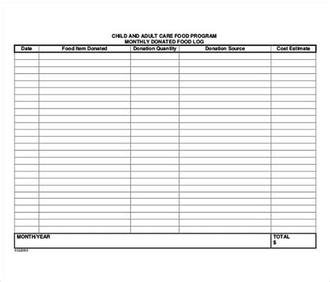 Free Printable Food Waste Log - Printable Templates