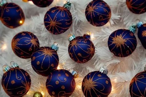 Christmas Balls On A Silver Plate