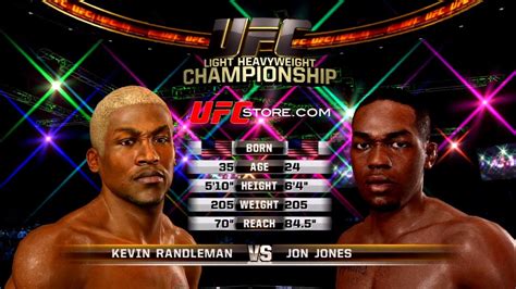 UFC Undisputed 3 Gameplay Jon Jones Vs Kevin Randleman YouTube