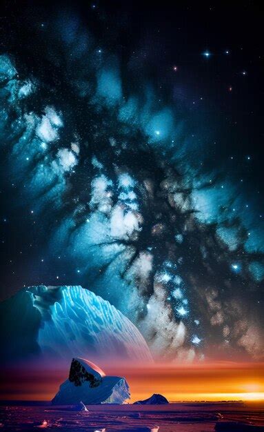 Premium AI Image | A blue galaxy with a blue nebula in the center