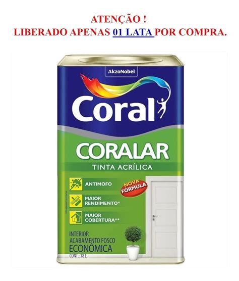 Tinta L Tex Parede Acr Lica Anti Mofo Coral L Escolha Cor