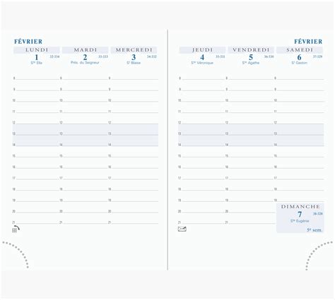 Exacompta Recharge Agenda De Poche Horizons X Cm Semainier