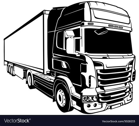 Trailer truck Royalty Free Vector Image - VectorStock