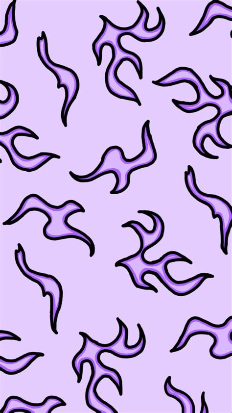 Purple Fire Aesthetic Wallpaper