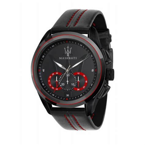 Reloj Maserati Traguardo Ip Negro Con Correa De Silicona Negra