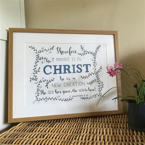 Therefore If Anyone Is In Christ He Is A New Creation Etsy