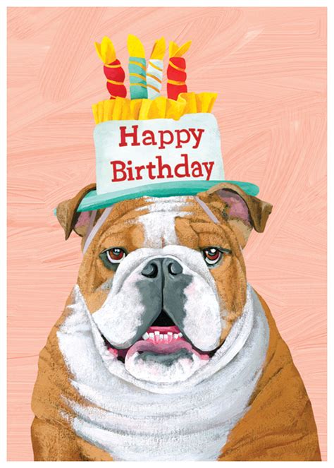 Happy Birthday Bulldog Card