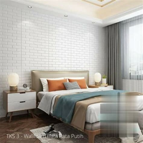 Jual Wallpaper 3D Foam Wallfoam Brick Foam Motif Batu Bata Kulit Jeruk