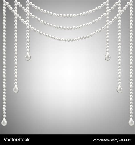 Pearl Necklace Royalty Free Vector Image VectorStock