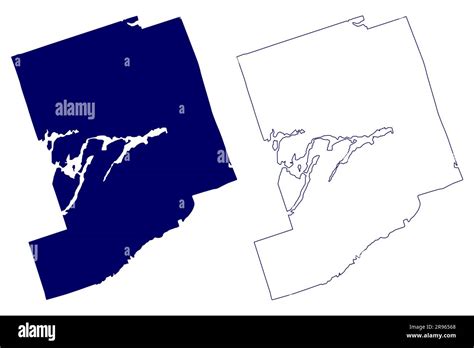 Peterborough County Canada Ontario Province North America Map