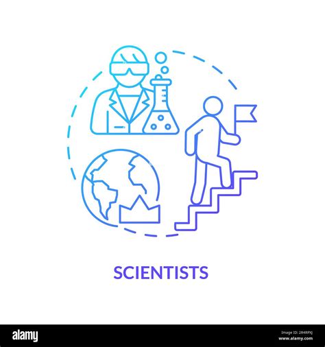 Scientists Blue Gradient Concept Icon Stock Vector Image And Art Alamy