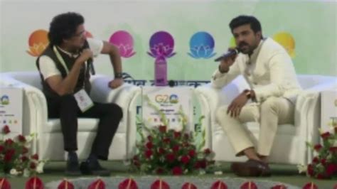 Rrr Star Ram Charan Teja Attends G Summit In Srinagar Rrr Star Ram