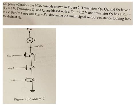 Solved 20 Points Consider The Mos Cascode Shown In Figure