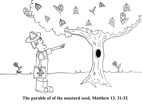 Faith Like A Mustard Seed Coloring Page