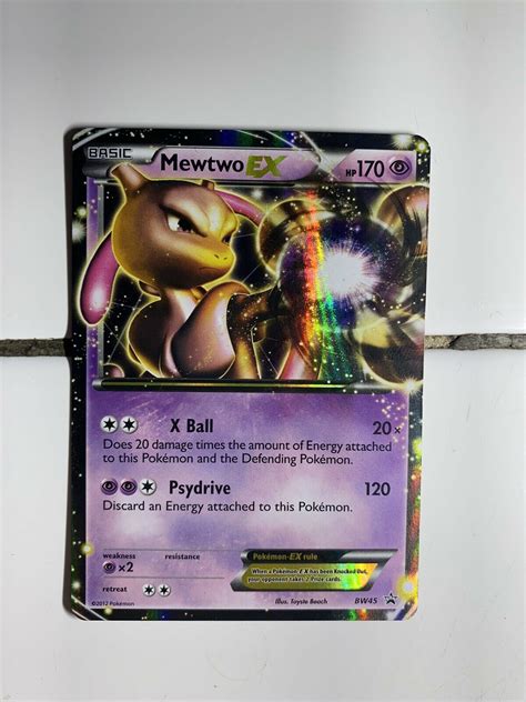 Pokemon Tcg Card Black Star Bw Promo Black White Bw Mewtwo Ex Values