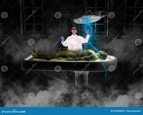 Halloween Mad Scientist Frankenstein Monster Stock Image - Image of ...