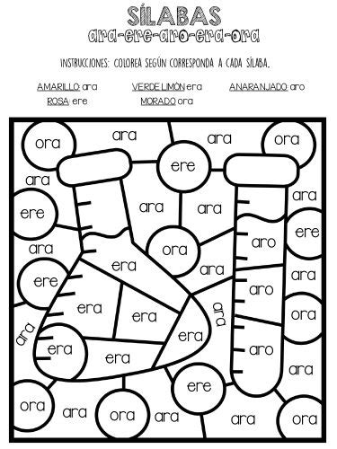 Cuaderno Molón Para Colorear Sílabas Sílabas Y Trabadas