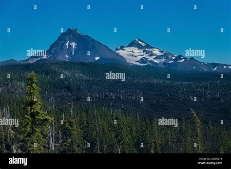 View Of The Sisters Peaks Pacific Crest Trail Oregon Usa Stock Photo