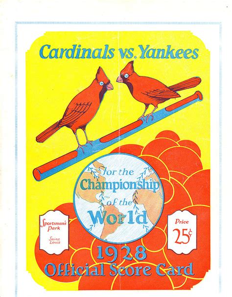 MLB World Series Scorecard: St. Louis Cardinals (1928) | SportsPaper.info