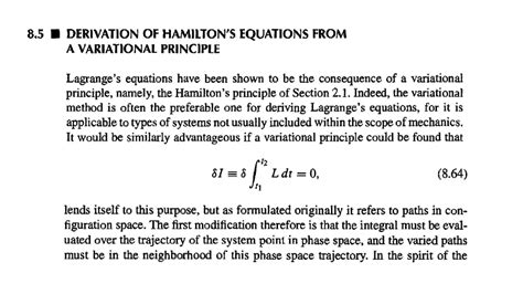 Solution Hamilton S Principle From Variation Principle Classical