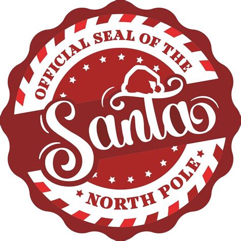 x40 Santa' Official Seal- Vinyl Decals - Christmas - Gifts/Baubles/Letters 00431 | eBay