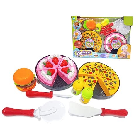 GoRevizon Fast Food Play Set with Accessories Toy for Kids, Multicolor ...