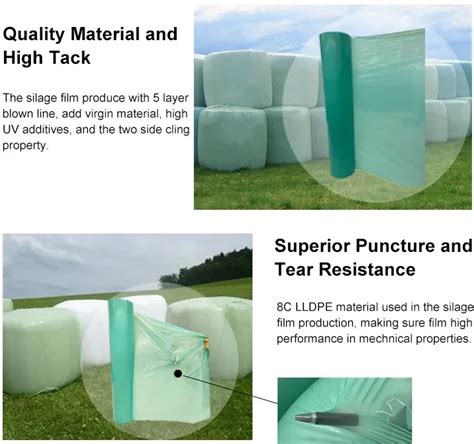 250mm 500mm 750mm Uv Resistant Plastic Silage Stretch Film Silage Film