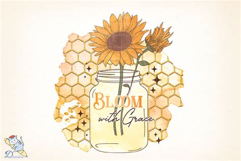 Bloom With Grace Sunflower Graphic By Dori Story Creative Fabrica