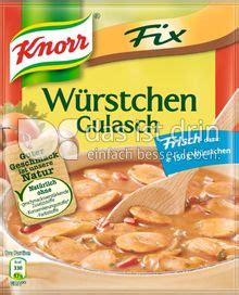 Knorr Fix W Rstchen Gulasch Kalorien Kcal Und Inhaltsstoffe