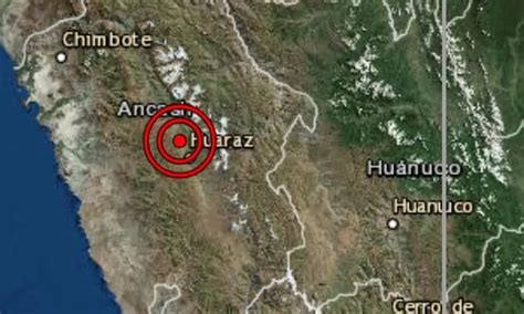 Sismo De Magnitud 36 Se Registró En Áncash Canal N