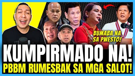 BREAKING NEWS KUMPIRMADO BUMABA NA SA PWESTO NAKU PBBM RUMESBAK SA