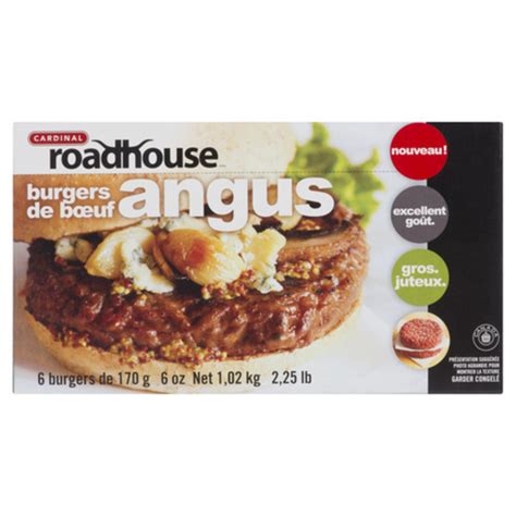 Cardinal Roadhouse Frozen Beef Burgers Angus Kg Voil Online