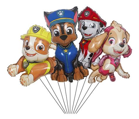 Globos Paw Patrol Pack Unidades Met Licos A Cm C U Casa Y Electro