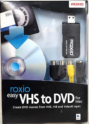 NEW Roxio Easy VHS To DVD For Mac VHS Hi8 V8 Video To DVD Or Digital