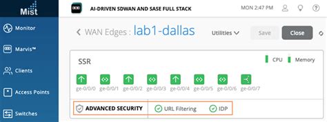 Monitor Session Smart Router Deployed As Wan Edge Mist Juniper Networks