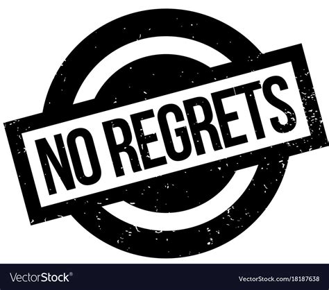 No regrets rubber stamp Royalty Free Vector Image