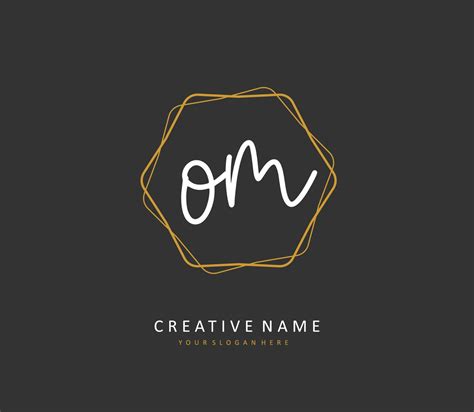 O M OM Initial Letter Handwriting And Signature Logo A Concept