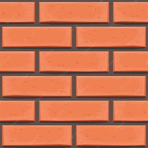 Premium Vector | Realistic red color brick wall seamless pattern