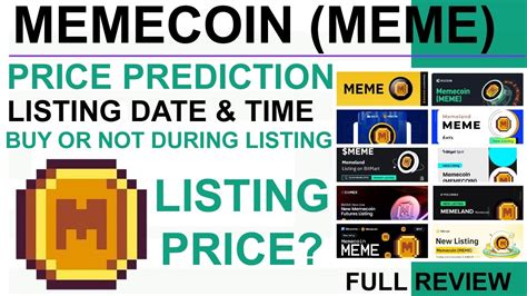 Memecoin Listing Price Prediction Memecoin Price Forecast Memecoin