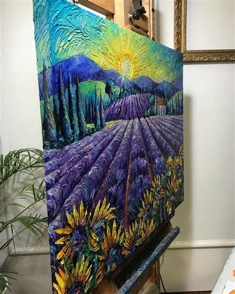 Lavender Fields And Sunflowers Lights Of Provence By Mona Edulesco