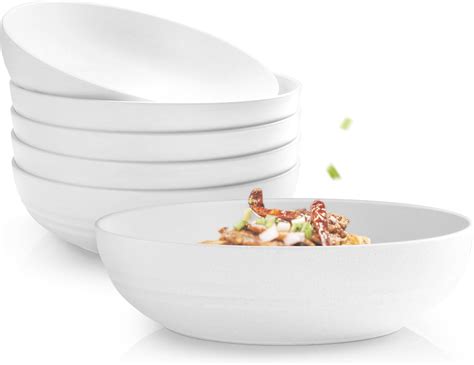 Teivio 84 Large Plastic Pasta Bowls Set Salad Bowls Set Of 6