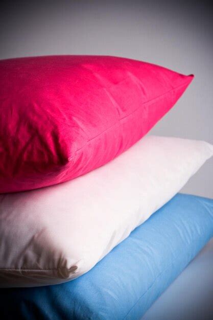 Premium Photo Close Up Of Colorful Stacked Cushions