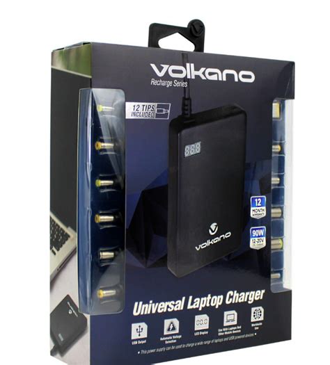 Volkano Recharge Series Universal Laptop Charger Multiple Connector