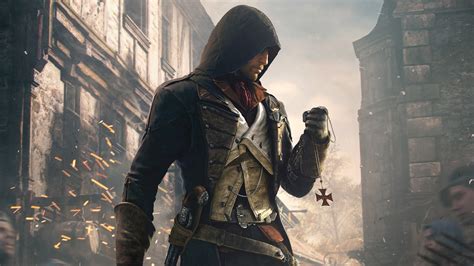 Arno Dorian Assassins Creed Unity Men Hood Headgear Hd Wallpaper