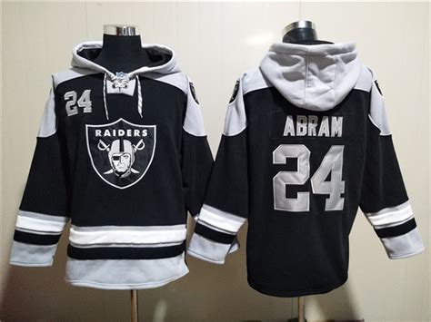 Men S Las Vegas Raiders 24 Johnathan Abram Black Ageless Must Have Lace Up Pullover Hoodie On