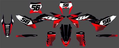 Kit déco KTM EXC EXC F 2024 Racing Rouge Kitdeco moto fr