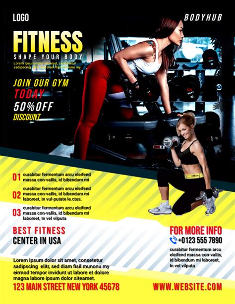 Fitness Club Flyer Template Postermywall