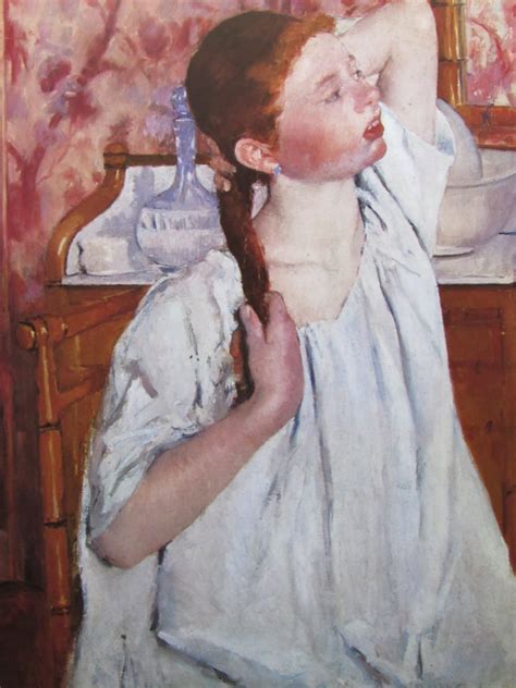 Mary Cassatt Girl Arranging Her Hair 1886 9 X 11 In Reproduction