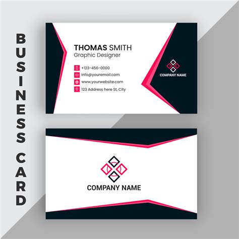 Professional Corporate Business Card Design Vector Vector Art