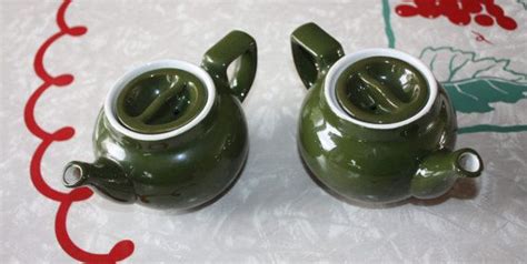 Hall Green Teapots Boston Sunken Lids Vintage Small 2 Piece Etsy